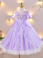 Robe Hanfu d'été pour filles, style chinois, costume de spectacle, robe de princesse fleurie pour enfants, vêtements de danse en gros pour fête d'anniversaire