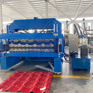 Glazed Roof <b>Tile</b> Roll Forming Machine Bearing Motor PLC Control Steel Profile Metal Roofing Making Construction Roof <b>Sheet</b> - Product Image 5