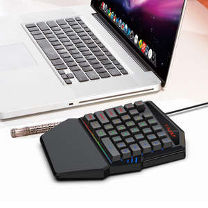 Clavier et souris de jeu mécaniques ergonomiques à une main avec rétroéclairage LED programmable, connexion USB filaire, 8000 <span class=keywords><strong>DPI</strong></span> - Product Image 6
