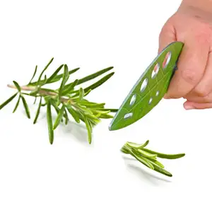 9 Holes Multifunction Herb Vanilla Peeler Vegetable Leaf Remover Stainless Steel Herb Cutter Stripper for Household Kitchen