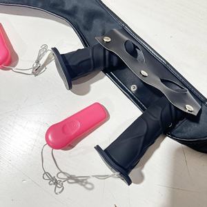Dildo de doble cabeza desmontable, pantalones de cuero, ropa interior de masturbación para hombre y mujer, inserto de tapón anal, juguetes de coqueteo BDSM0214 - Product Image 2