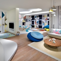 Tapis tufté fait main par un fabricant chinois, design moderne bleu ciel pour chambre d'hôtel 5 étoiles et hall.