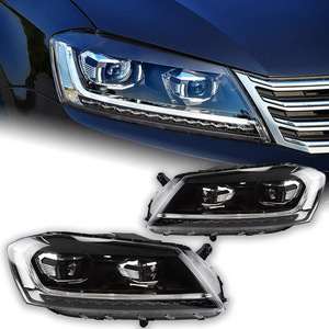 Fari a LED con Proiettore per <span class=keywords><strong>Volkswagen</strong></span> <span class=keywords><strong>Passat</strong></span> <span class=keywords><strong>B7</strong></span> 12-15, Lampada Frontale Dinamica Magotan, Luci Diurne DRL con Lente Automobilistica - Product Image 1