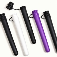Tube d'emballage pour cigarettes enroulées sur mesure multi-tailles 98 mm, 116 mm, 120 mm, tubes pré-roulés en plastique recyclable avec couvercles