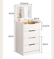 Vente en gros de meubles de chambre à coucher modernes coiffeuse de couleur blanche avec miroir
