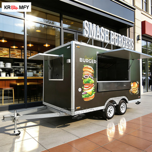 Camión de Comida Móvil, Food Truck, Camión de Helados, Remolque de Comida Rápida para Hot Dogs, Remolque Multifuncional de Fibra de Vidrio y Aluminio para Papas Fritas - Product Image 1