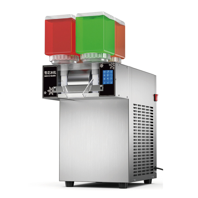 Touch Screen Commercial 220V Compressor Snow Ice Machine 4 Flavors Ice Fan Water Cooling Snow Ice Snowflake Making Machine