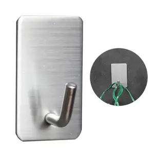 Factory Wholesale Sticker Hanger Stainless Steel Hand Towel Hook For Walls