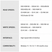 Pengiriman Cepat Aigo G90 Drive CD DVD Eksternal USB 2.0 Ultra Slim Optical Drive DVD-RW Writer untuk Laptop PC MOQ Kecil Tersedia di Stok