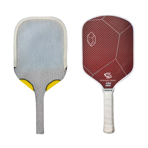 Pala de Pickleball de Kevlar Termoformada Doble Black Diamond de 16 mm Aprobada por la USAPA, Pala de Kevlar Negra y Roja para Equipos de Pickleball - Product Image 1