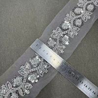 ZSY or argent noir bricolage vêtements couture belle tressé paillettes perle perlée métallique dentelle garnitures pour vêtements