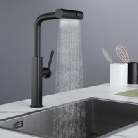 Robinet de cuisine moderne au design classique, extractible, chaud et froid, 3 fonctions