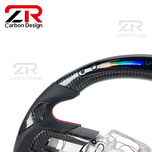 Accessoires intérieurs pour voiture <span class=keywords><strong>Ford</strong></span>, écran LED amélioré, volant sport personnalisé en fibre de carbone pour <span class=keywords><strong>Mustang</strong></span> 2015-2023 GT Shelby - Product Image 2
