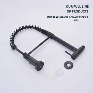 Robinet de cuisine mural en acier inoxydable 304, avec douchette extractible et pivotante pour évier de légumes, Torneira Da Cozinha - Product Image 3