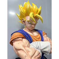 Busto GK de Fibra de Vidrio a Tamaño Real de la Animación Japonesa, Estatua de Resina de Goku como Regalo de Colección