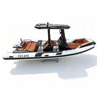 Bateau pneumatique à coque rigide personnalisé en aluminium, homologué CE, pour le plaisir familial et l'exploration côtière