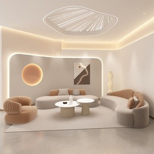 Divano Moderno per Salone di Bellezza, Soggiorno, Negozio di Abbigliamento e Abiti da Sposa, Design Irregolare e Creativo - Product Image 4