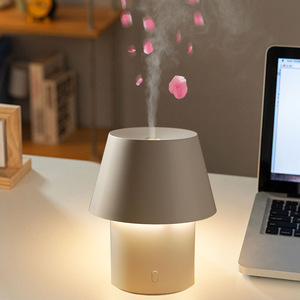 <b>Mini</b> Warm Light Desk <b>Lamp</b> Humidifier With Essential Oil Diffuser For Bedroom Use USB Powered 160Ml Capacity - Product Image 2