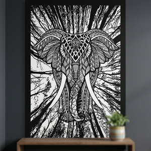 Elefante Hippie Boho Mandala tapiz impreso indio pared colgante playa tiro con doble Yoga Mat decoración estilo Hippie - Product Image 2