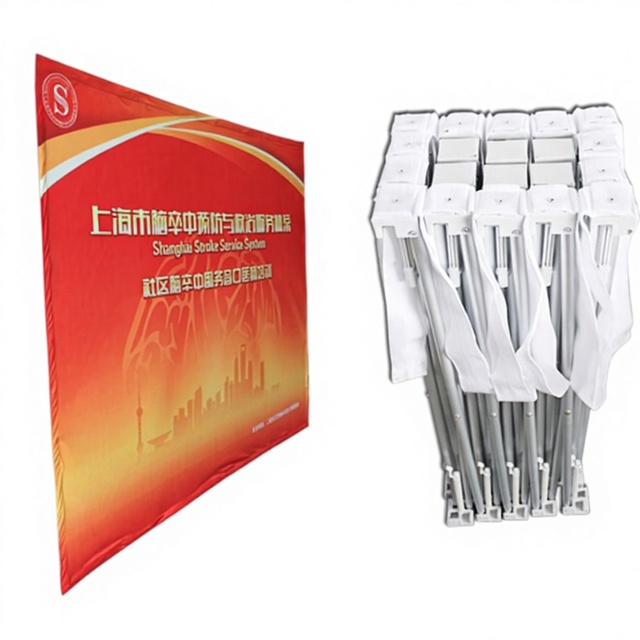 Portable Aluminum Pop up Back Wall Stand with Exhibition Backdrop
