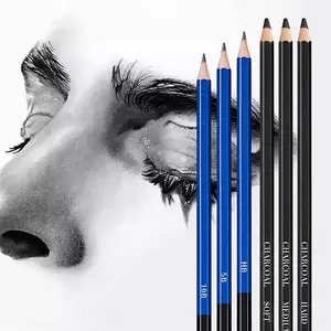 مجموعة أدوات الرسم الفنية من Bview Art مكونة من 49 قطعة كاملة واحترافية مع قلم رصاص للوحة الإسكتش مع لوحة 3 ألوان