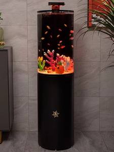 Tanque de peces de acuario para Navidad Venta directa de fábrica Estilo moderno Tanque de peces cilíndrico de pie Acuario Tanque de medusas - Product Image 4