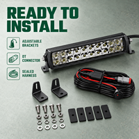 Barre lumineuse LED à double rangée sans vis HSSH brevetée, 6-50 pouces, 60W-500W, faisceau combiné, éclairage tout-terrain pour camion, SUV, 4x4