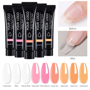 Kit de Uñas de Gel Acrílico Peach Fuzz 2025, 9 Colores, Gel Constructor de Uñas, Poly Gel - Product Image 6