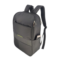 Sac à dos d'affaires personnalisé avec logo, multi-poches, fermeture éclair argentée, sac de voyage pour homme, dos rembourré en maille, sangle réglable, poche pour téléphone