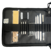 Kit de dessin professionnel de 32 pièces, ensemble de crayons à croquis, étui de voyage portable à fermeture éclair, crayons de charbon de bois pour artistes débutants, adultes et adolescents