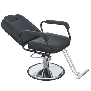 Chaise de Barbier Professionnelle en Cuir PU Noir Inclinable et Hydraulique pour Salon de Coiffure – Vente Flash - Product Image 5
