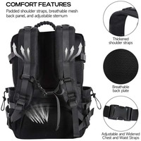 Sac à dos de randonnée et de trekking en polyester 1000D, sac tactique multi-usages pour le camping, sac à dos de sport de plein air avec compartiment pour chaussures