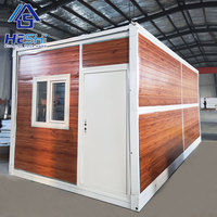 Maison conteneur pliable préfabriquée en acier léger prête à l'emploi Mini maison pliante portable préfabriquée à l'épreuve des ouragans