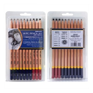 Profesional 10 unids arte lápices con 7 unids dibujando pecils y 3 unids lápices de carbón - Product Image 6