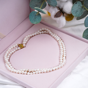 Collana di perle Vintage Zhuji collana di perle d'acqua dolce classica da donna catena di clavicola da donna accessori per gioielli - Product Image 4