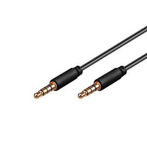 Cable de audio - cable estéreo jack 3.5 mm macho a macho de 5 m, 4 pines, ideal para conexión de dispositivos de audio. - Product Image 1