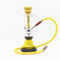 Vente en gros 34cm petite taille simple ou double tuyaux Shisha narguilé ensemble verre Base fête fumer accessoires narguilé à eau