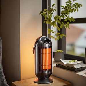 Nhà nhỏ văn phòng gốm PTC dọc tiết kiệm năng lượng tiêu thụ thấp với EU cắm điều khiển từ xa máy tính để bàn nóng - Product Image 4