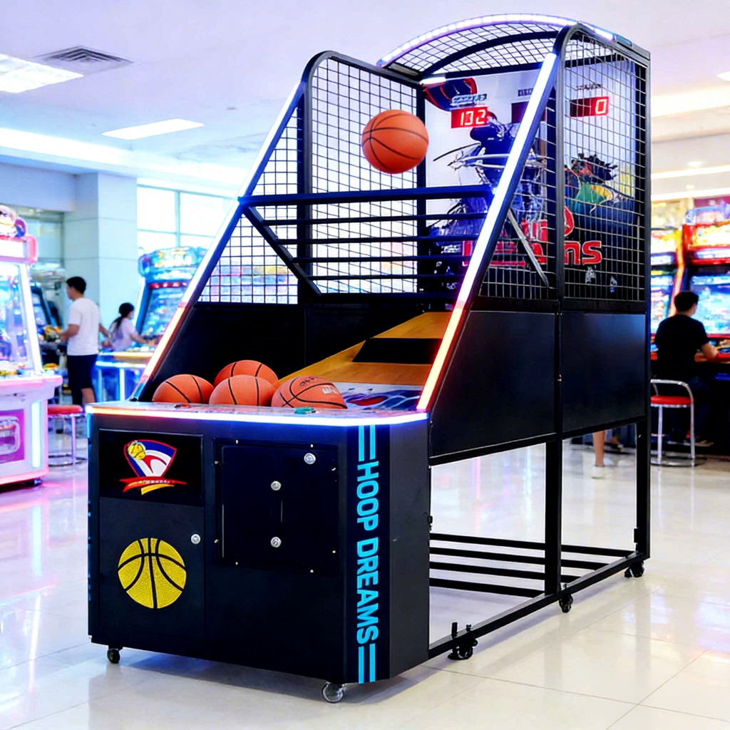 Electronic Scoring Basketball Shooting Machine - Multi-Player Mode for Shopping Mall Arcade Hall Entertainment