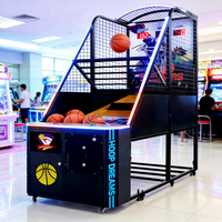 Machine de tir au basketball électronique de luxe avec notation – Mode multijoueur, interface en anglais, personnalisable pour centre commercial et salle de jeux