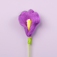 Tissé à la main Calla Lily fil fleur tricot simulé fleur éternelle crochet tissé fleur décoration de la maison