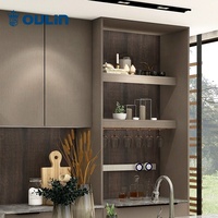 Cuisine haut de gamme en bois brun, sur mesure, à vendre, armoires de cuisine