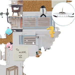 Vignettes décoratives créatives mignon hippocampe voilier poisson et étoile de mer vignettes planche de bois tendre <span class=keywords><strong>Photo</strong></span> mur bricolage - Product Image 2