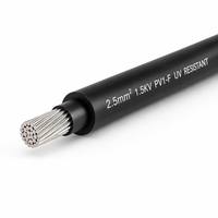 Cable Solar Aislado con XLPE de Cobre Aprobado, PV1-F H1Z2Z2-K ZZ-F 2.5mm2, Resistente a los Rayos UV, 1.5KV, 100m, 25 Años de Vida Útil