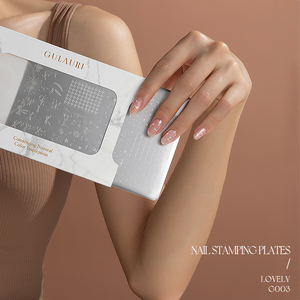 Plaques de <span class=keywords><strong>dessin</strong></span> pour ongles GULAURI de haute qualité, plaques de tamponnage pour ongles, plaques en acier inoxydable de grande marque pour tampons à ongles - Product Image 1