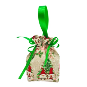 Pochette à cordon personnalisée écologique, mini, pour cadeaux de Noël, emballage de café et de thé, shopping de Noël - Product Image 4