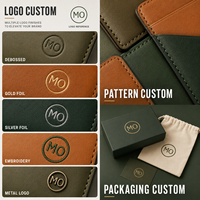 Dompet Kartu Kulit Tipis Bergaya Bisnis dengan Banyak Slot untuk Penjual E-commerce dan Pedagang Merek, Tempat Kartu Kustom