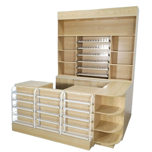 خزانة تبغ والخمور بنمط خشبي لسوبر ماركت طاولة صراف قابلة للفصل مع شاشة زجاجية - Product Image 6