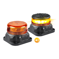 Multifunktions 2 In 1 Amber Red Gabelstapler Umkehr horn lampe 107dB LKW Alarm Lautsprecher Strobe LED Beacon Light mit schwarzer Oberseite