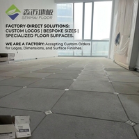 Plancher surélevé en ciment inorganique GRC 500x500mm 2950N flexible, MOQ compétitif, ignifuge, pour bureau, par Senmai